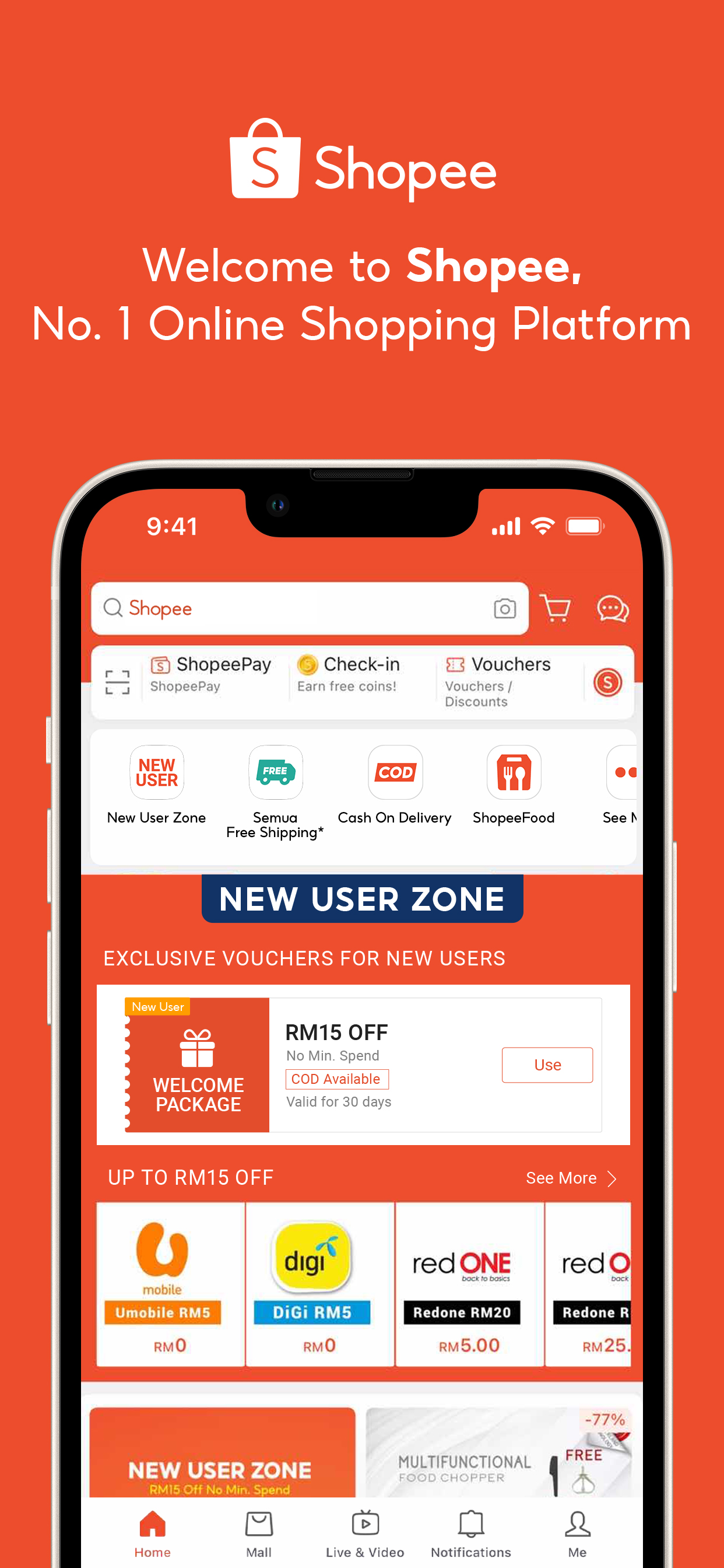 Shopee MY: No Shipping Fee