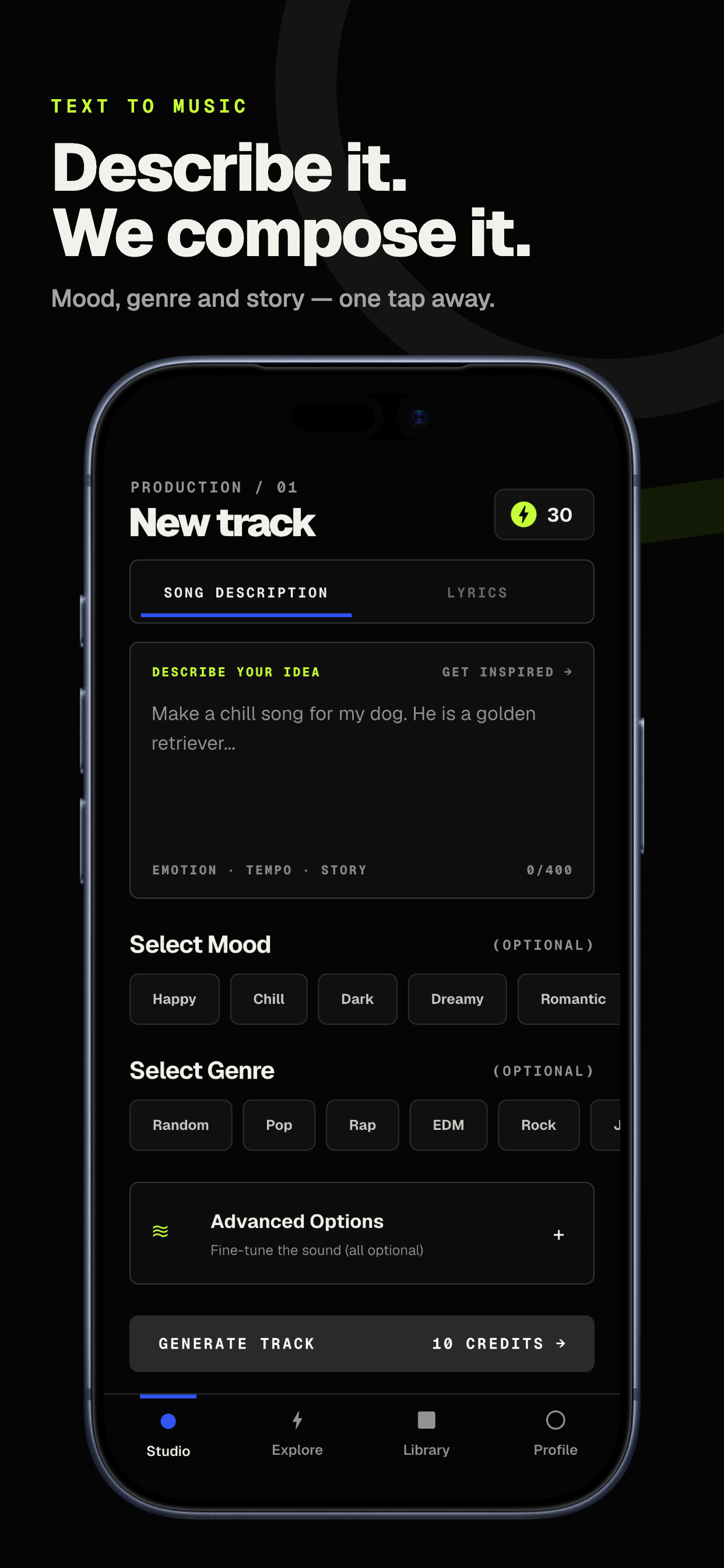 Melodyia: AI Song Creator screenshot 2