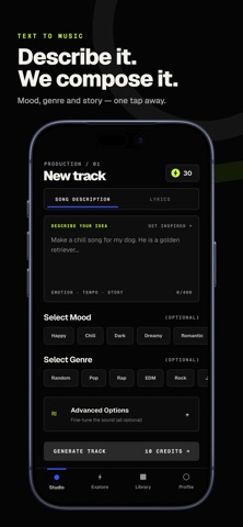 Melodyia: AI Song Creator iPhone screenshot