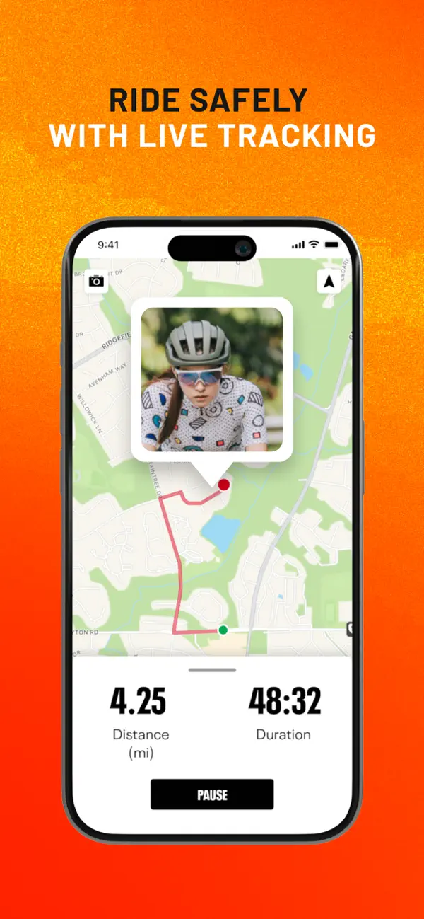 Screenshot #3 pour Map My Ride: GPS Velo Moniteur