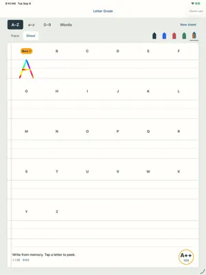 Letter Grade Writing screenshot 2