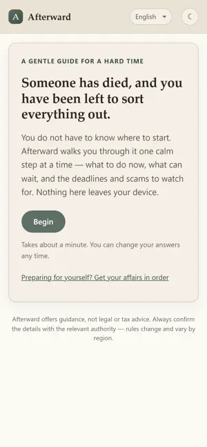 Afterward: After a death screenshot 1