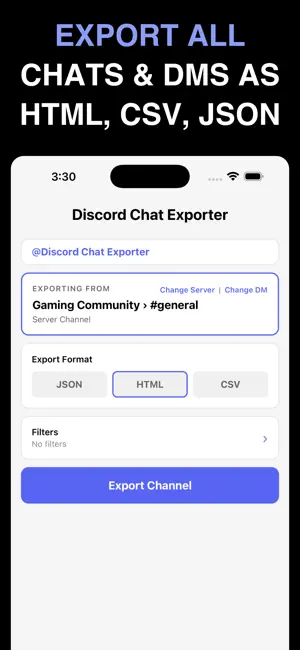 Chat Exporter for Discord screenshot 2