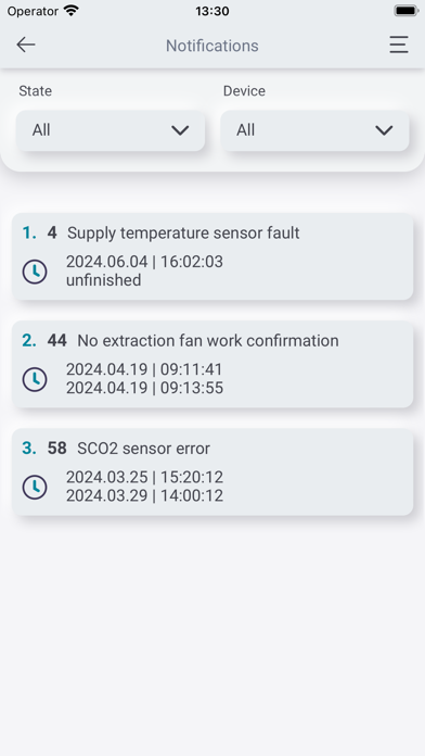 ProAirVENT Connect Screenshot