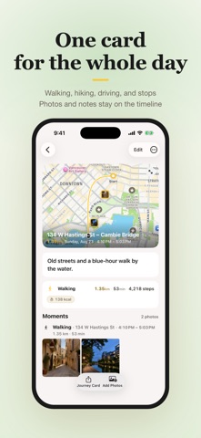 Wayo: Walking & Trip Journal iPhone screenshot