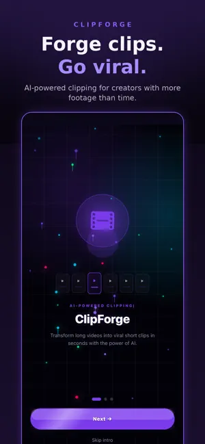 ClipForge – AI Video Clips screenshot 1