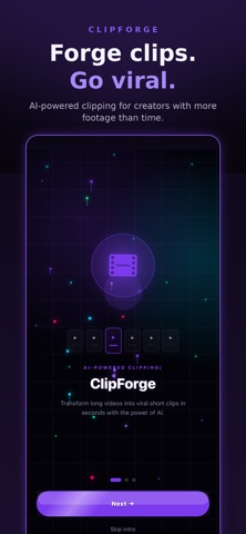 ClipForge – AI Video Clips iPhone screenshot
