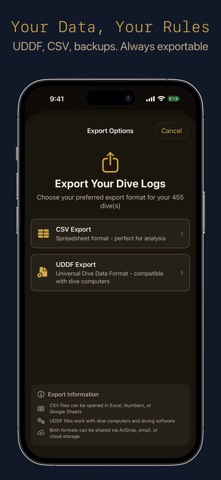Slate: Dive Logbook iPhone screenshot