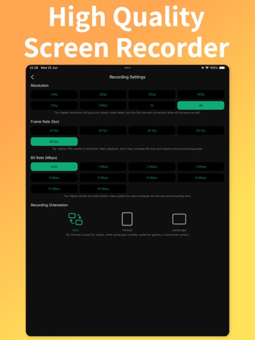 Screen Capture・Game Recorder iPad screenshot