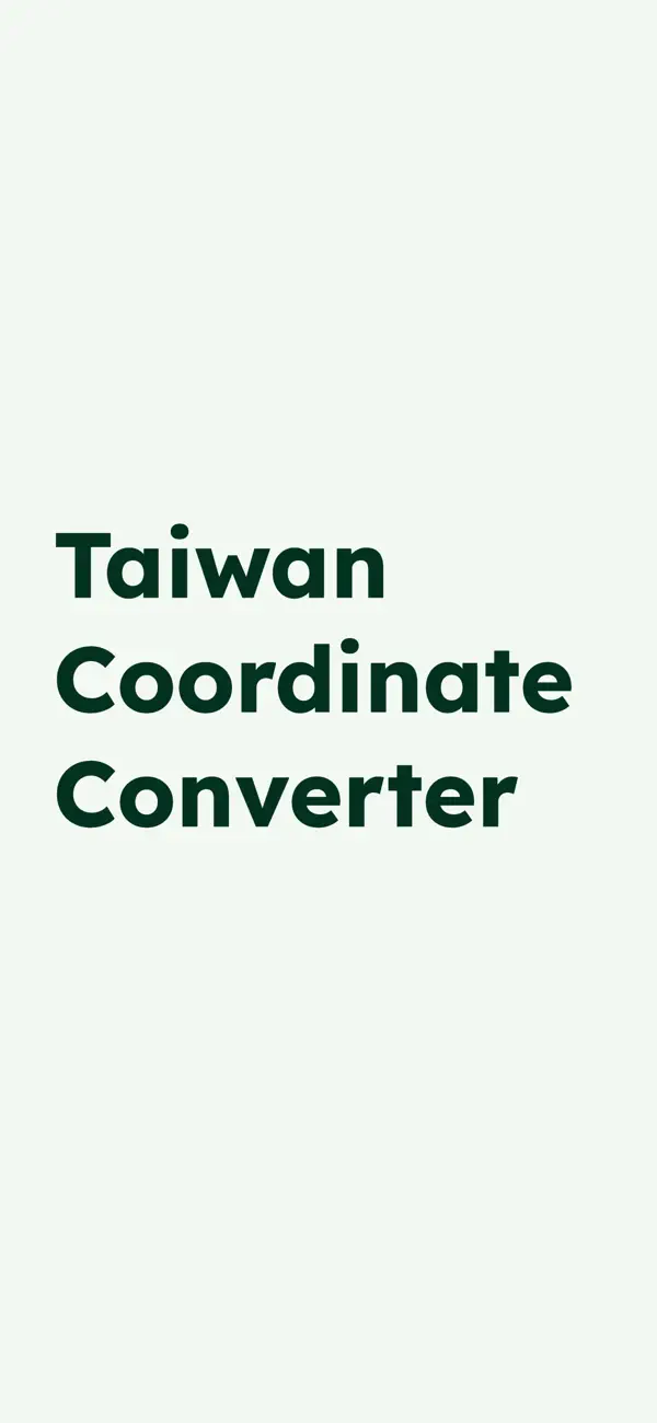 Screenshot #1 pour Taiwan Coordinate Converter