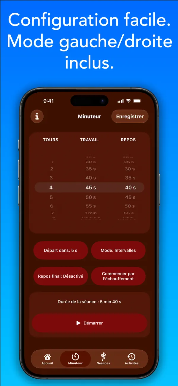 Screenshot #2 pour Ares - Minuteur d'Intervalles