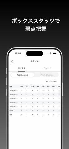 バスケスタッツ for Team screenshot