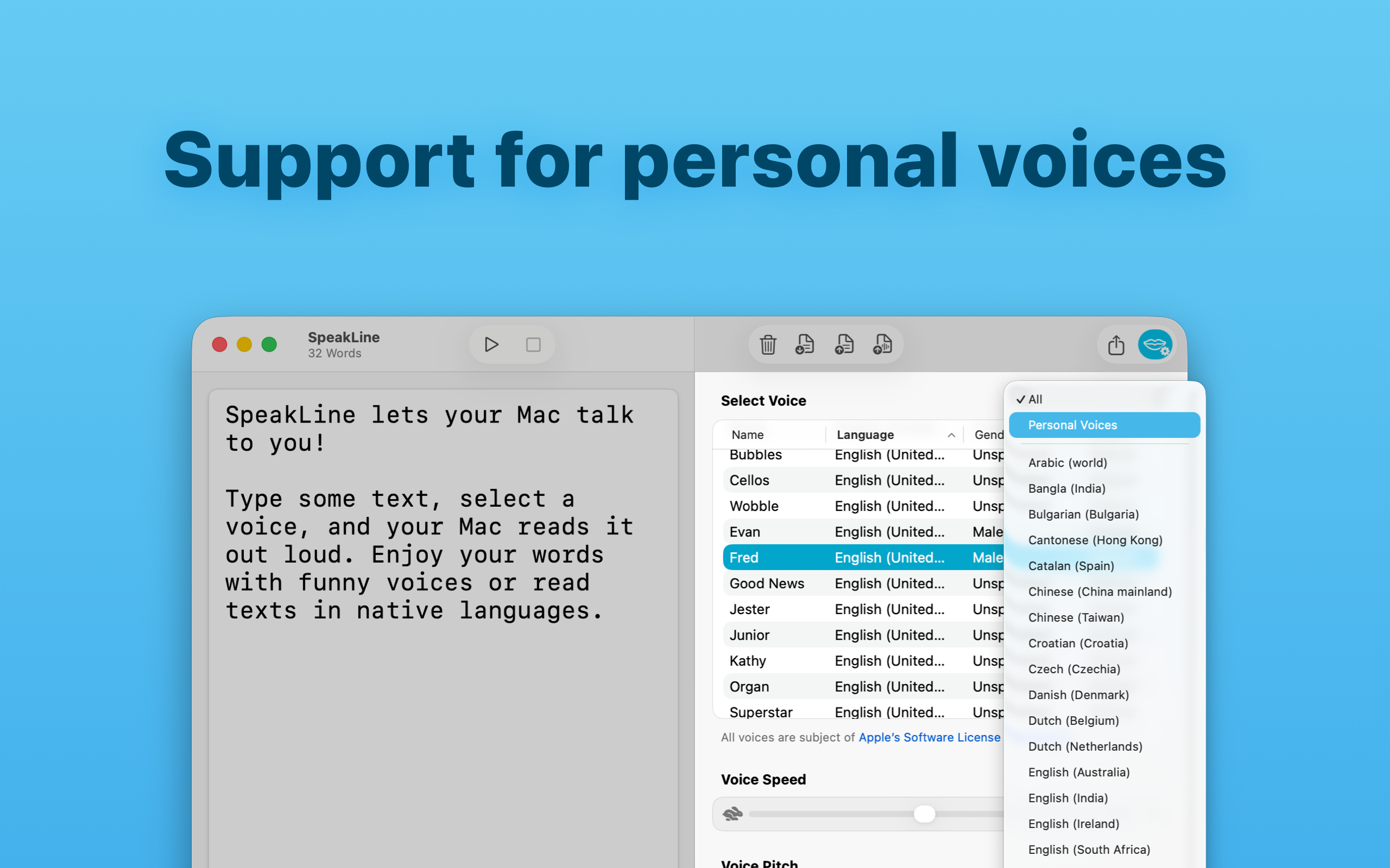 SpeakLine – Text to Speech