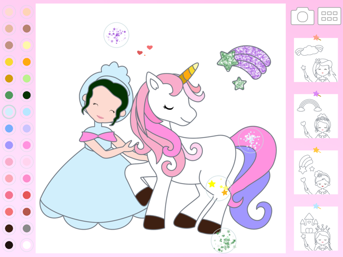 プリンセスドリームぬりえ