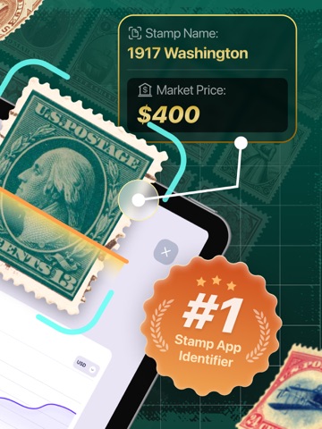 Stamp Identifier: Scan & Value iPad screenshot