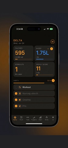 Delta: Gym Tracker iPhone screenshot