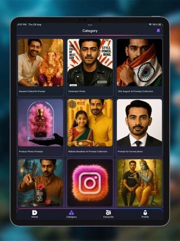 Dayno AI : AI Photo Prompt iPad screenshot