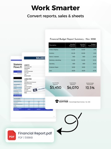 Excel to PDF Converter - XLSX iPad screenshot