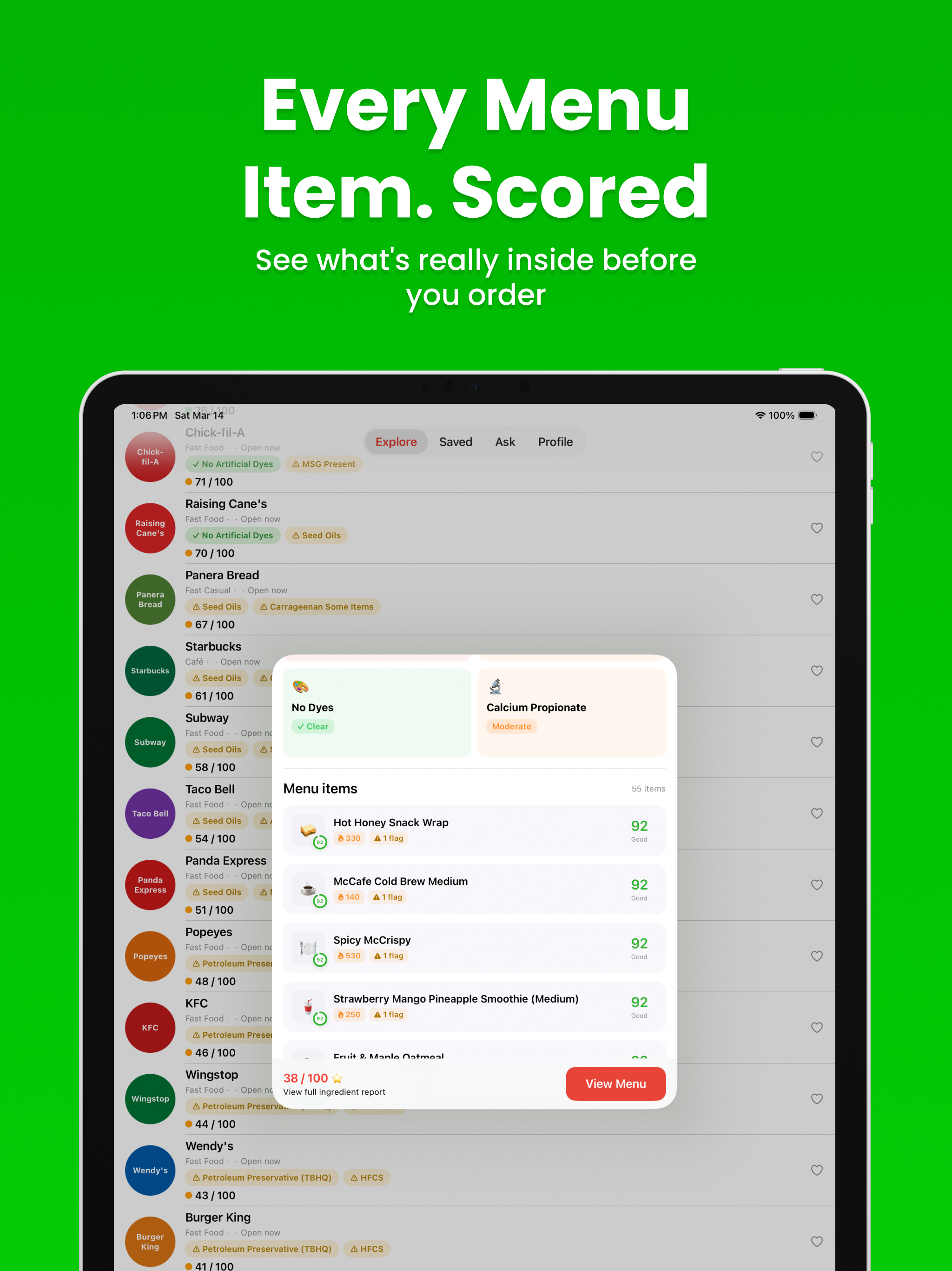 MenuScore: Eat Out Healthy