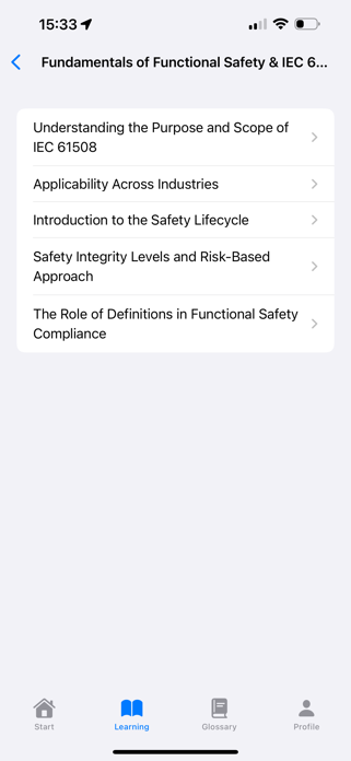 IEC61508 Learning Screenshot 1 of 10