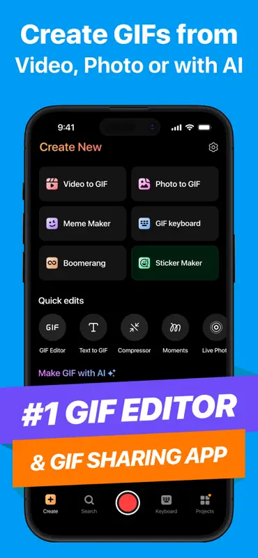 GIF Maker - Meme & Stickers screenshot 1 of 8