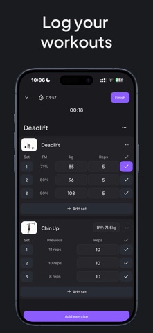 TopSet - Fitness Gym Tracker screenshot