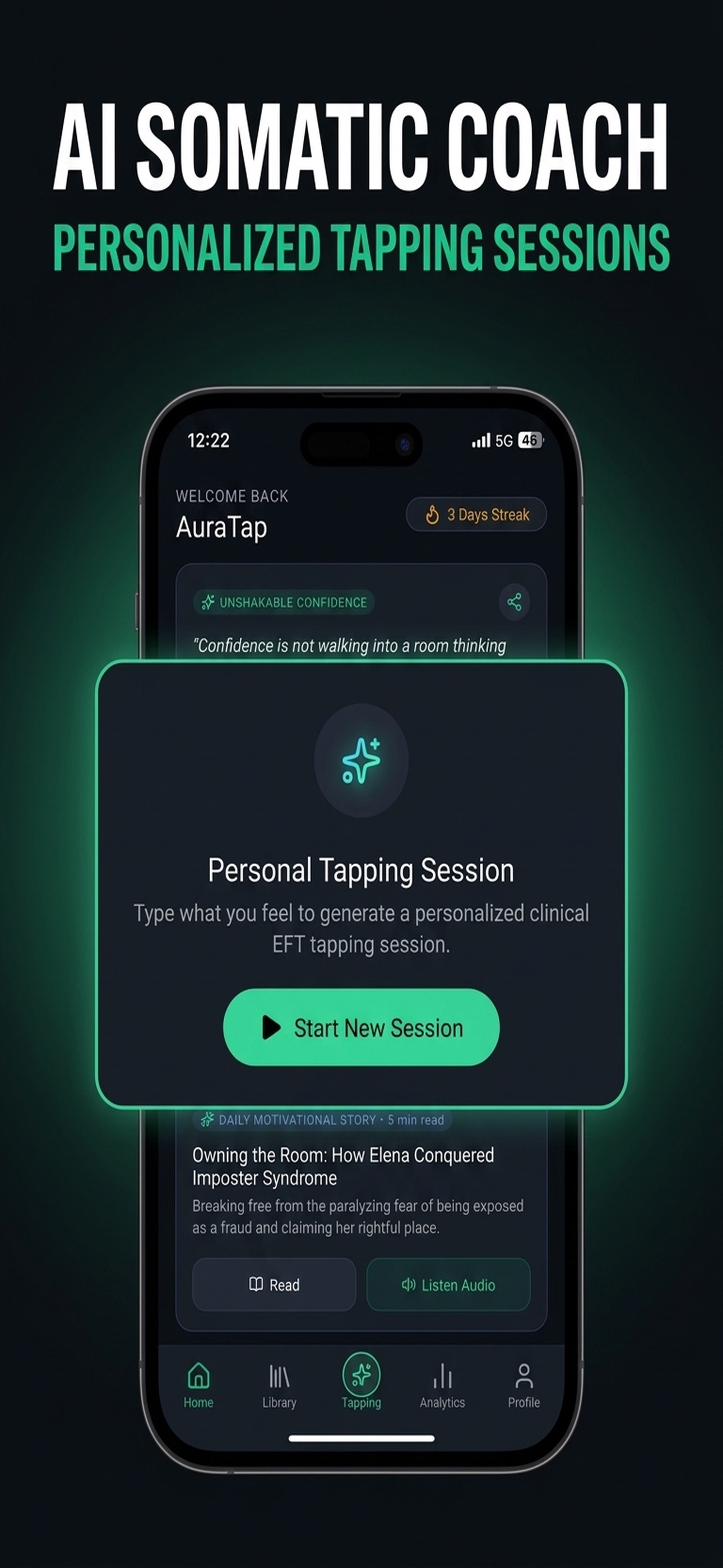 Screenshot 2 of AuraTap: EFT Tapping & Anxiety