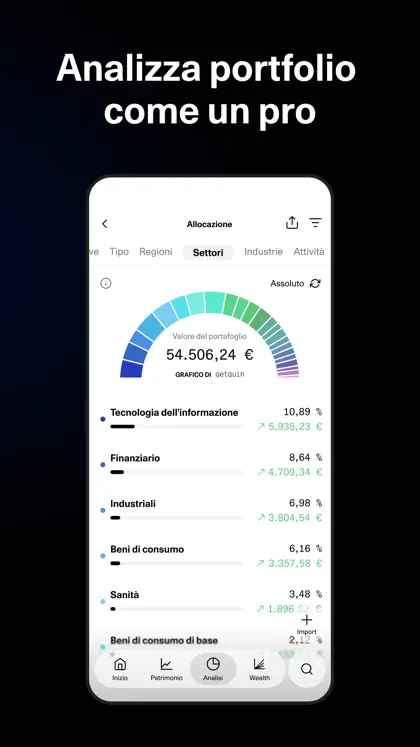 Screenshot 4 di 6 di getquin - Portfolio Tracker