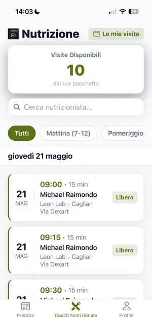 Leon Lab Prenotazioni screenshot 3