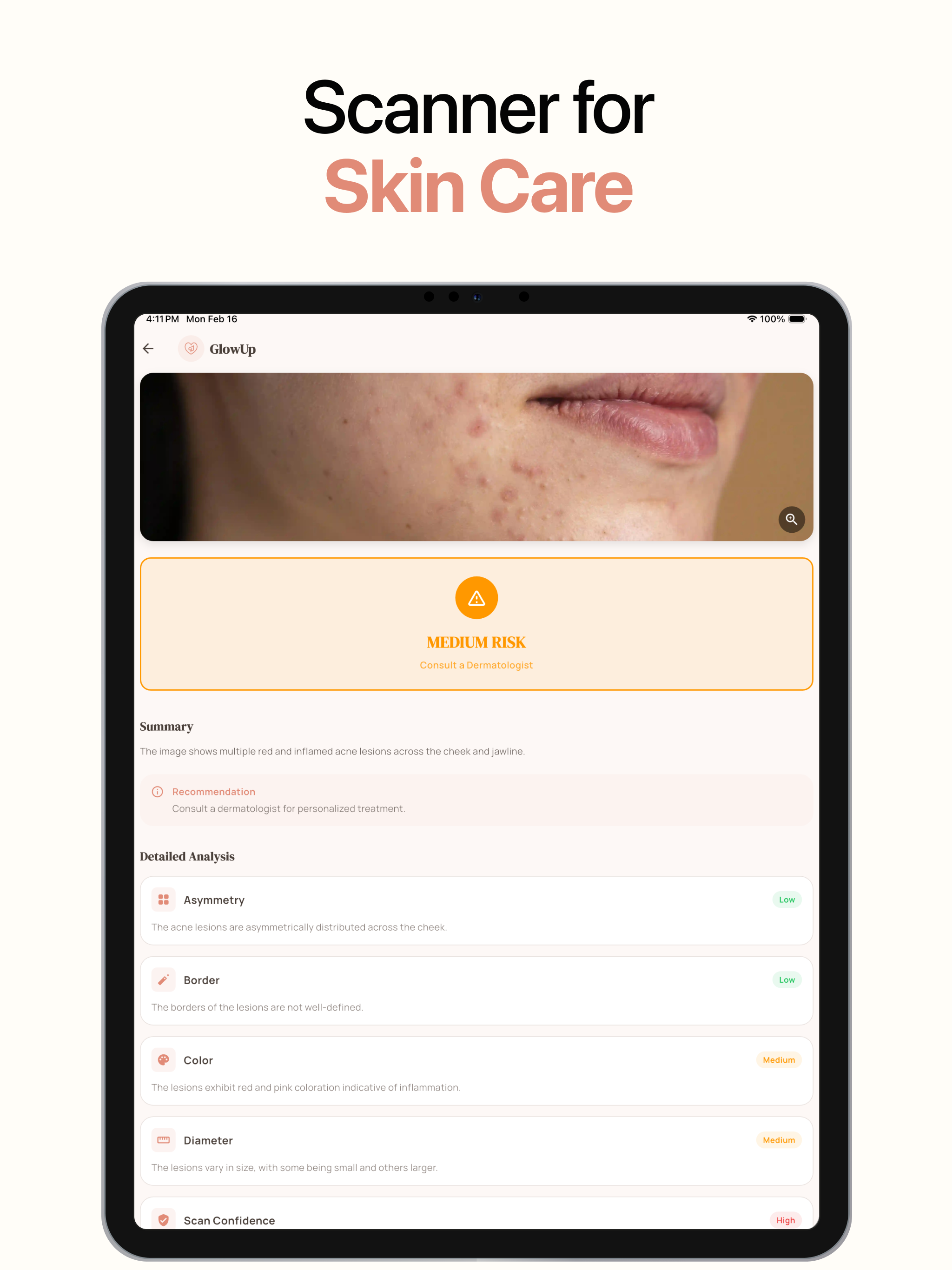 Skin Care Scanner - Glow Up