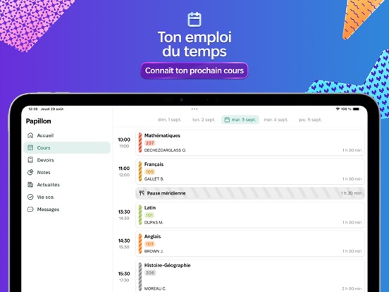 Screenshot #6 pour Papillon: Cours, Notes, Tâches