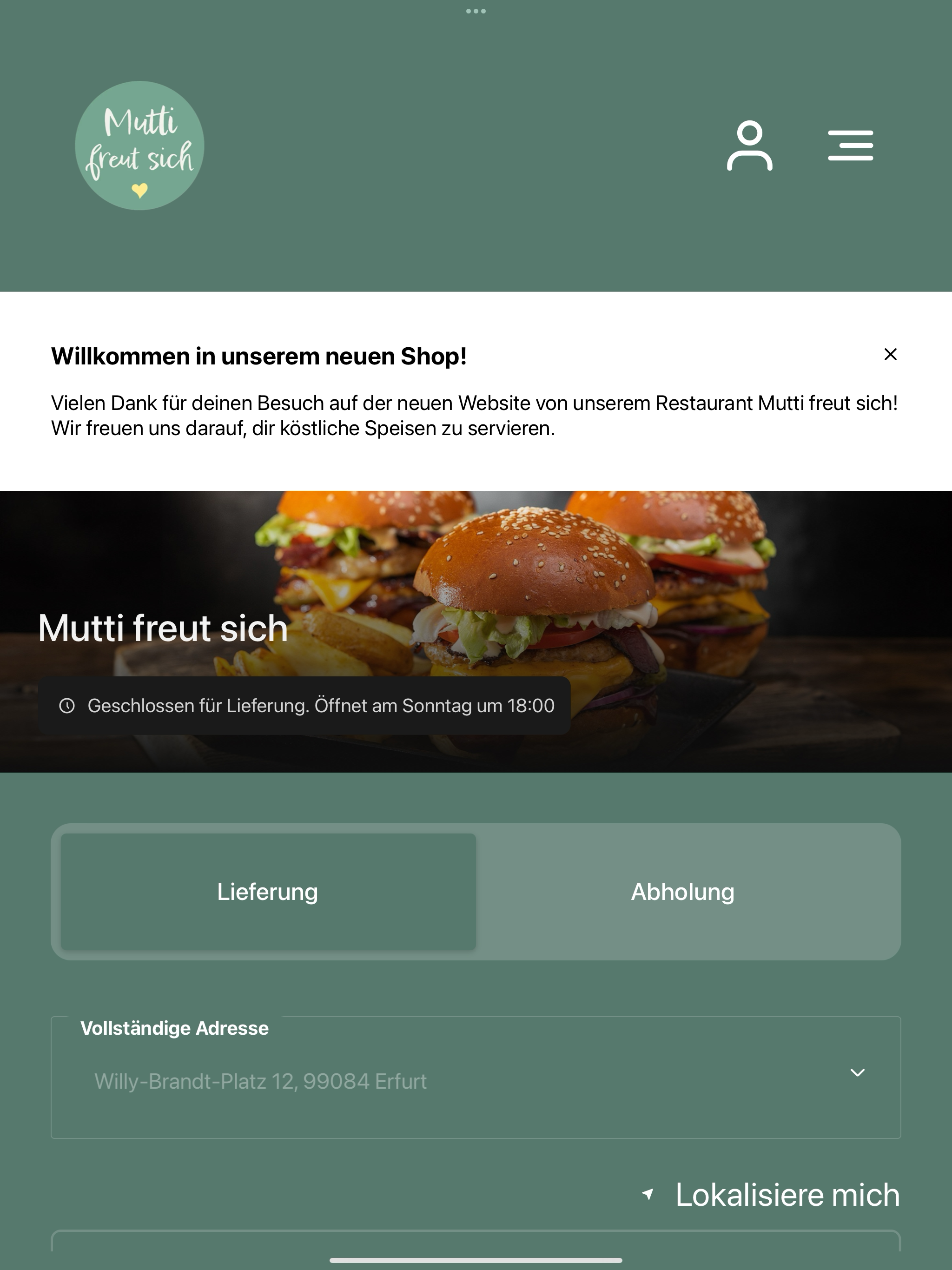 Mutti freut sich