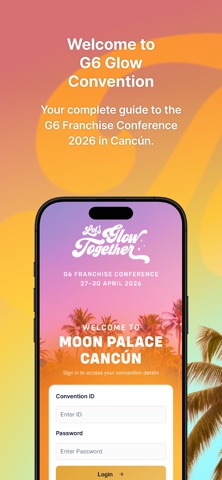 G6 Franchise Convention 2026 iPhone screenshot