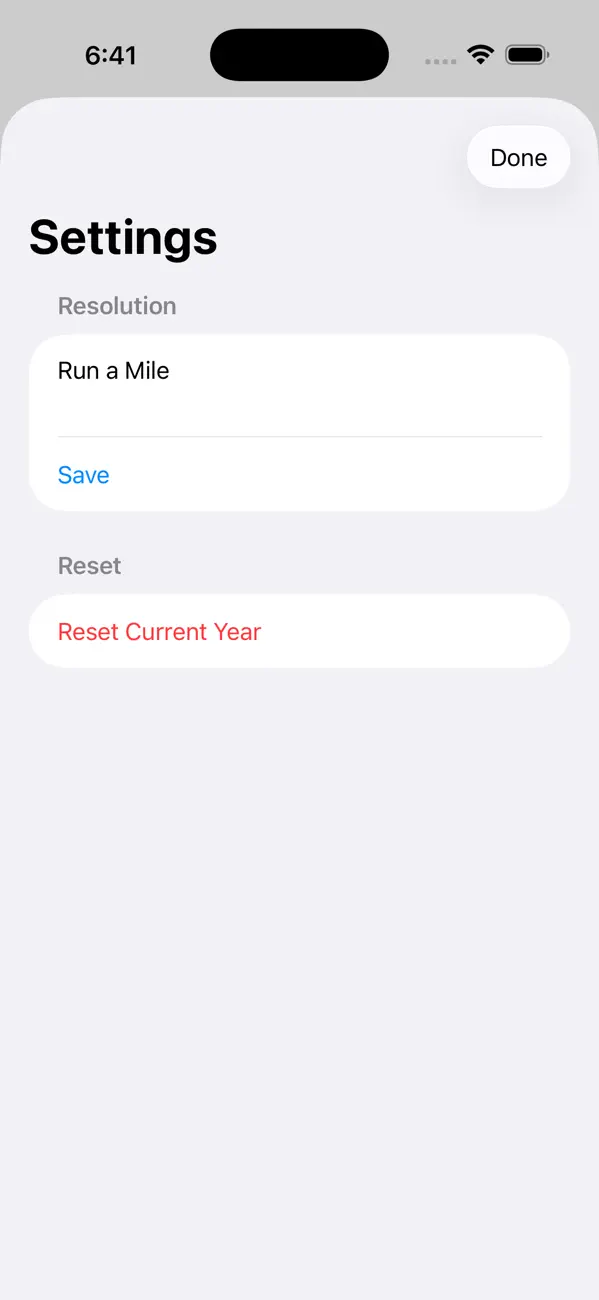 Screenshot #1 pour One Resolution Tracker