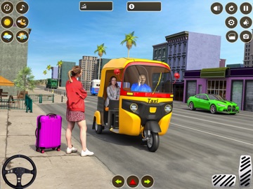 Real Tuk Tuk Rickshaw Game iPad screenshot