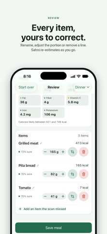 Sahni: Calorie & Macro Tracker Screenshot 7 of 9