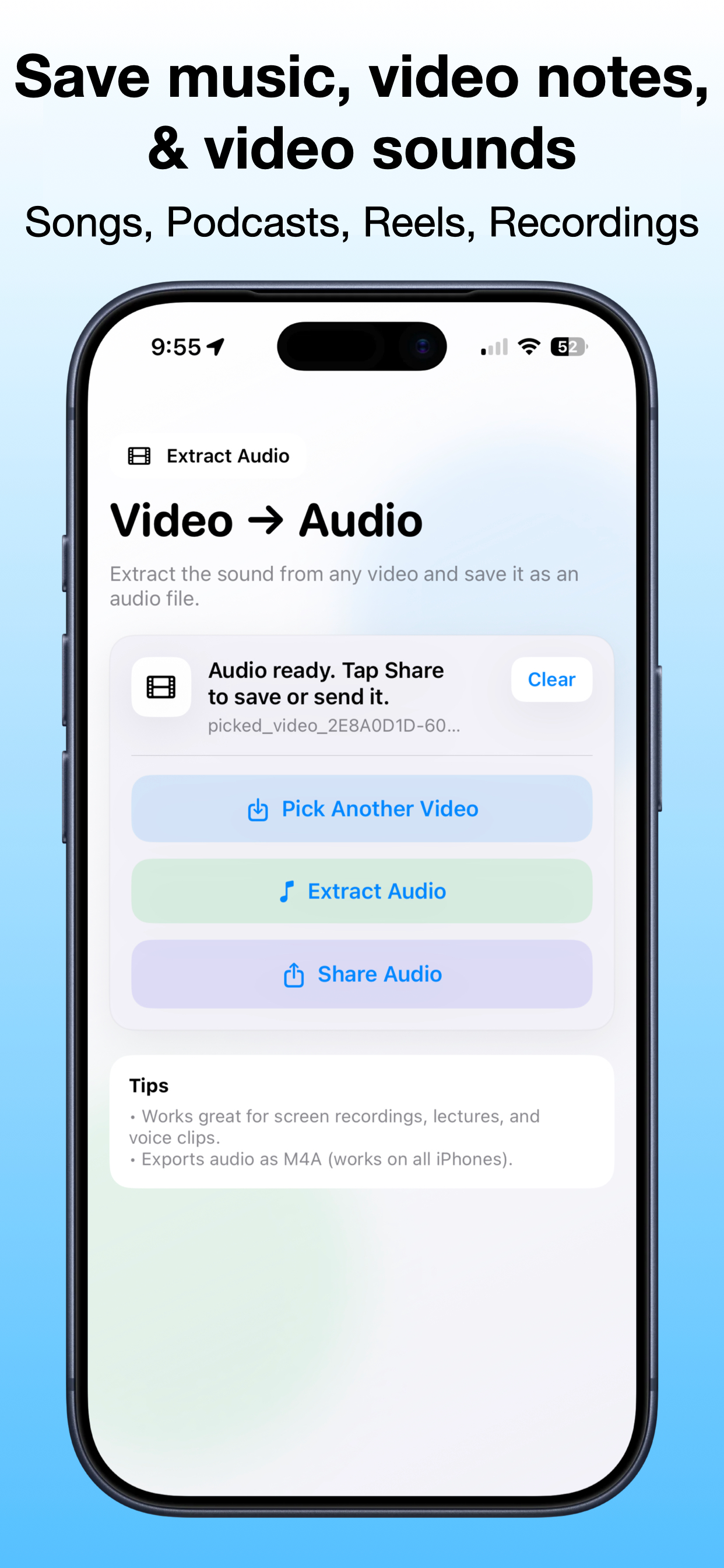 Save Audio from Video screenshot 3