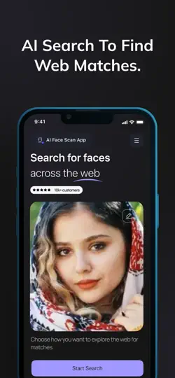 Captura de pantalla de AI Face Scan App en iPhone 4