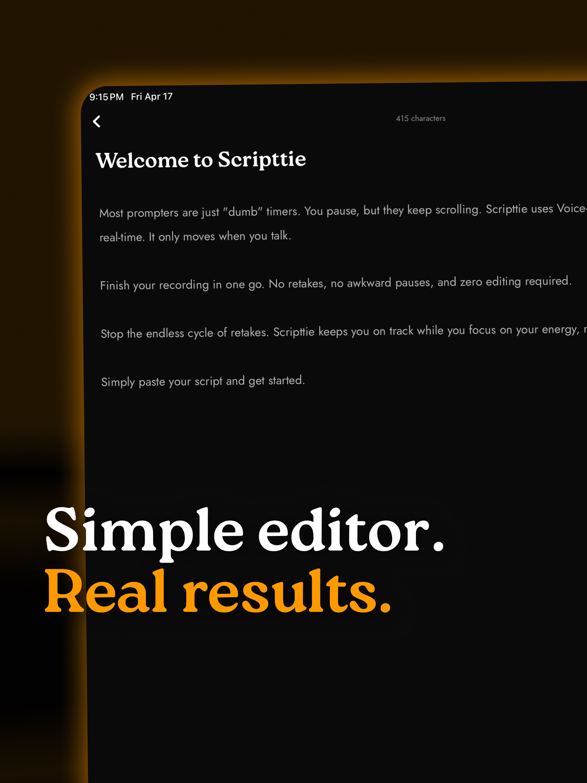 Voice Teleprompter - Scripttie