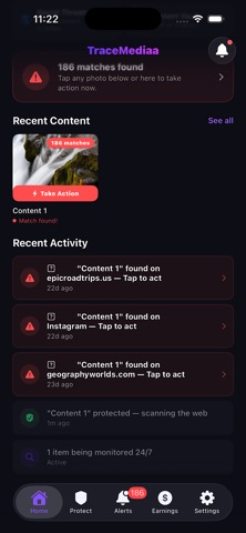 Trace Mediaa iPhone screenshot