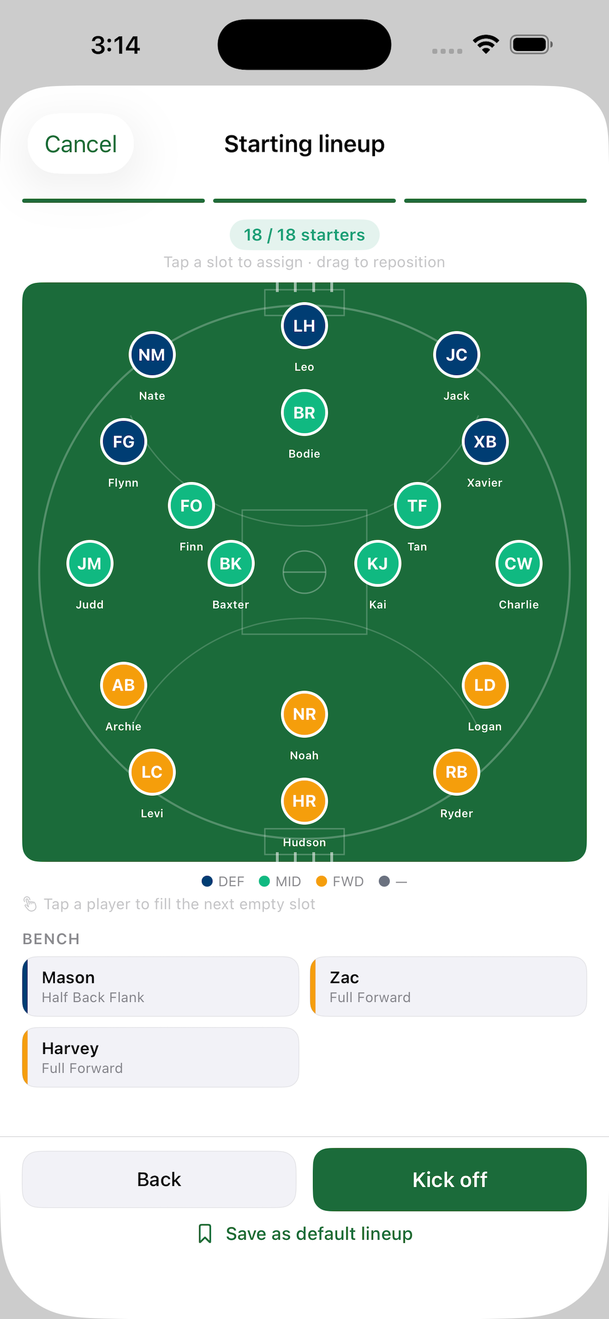 AFL Kickoff screenshot 4