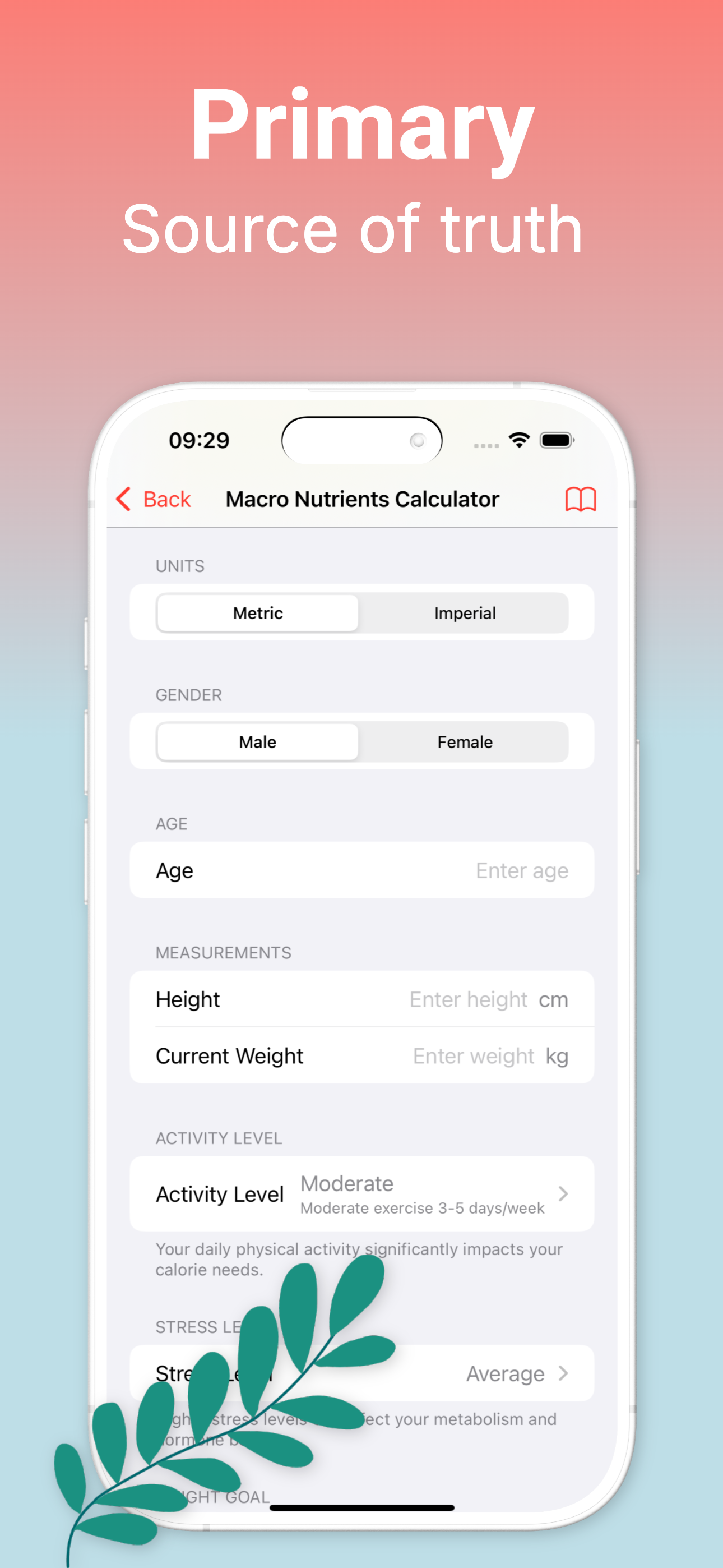 Macro Calculator – Daily Goals