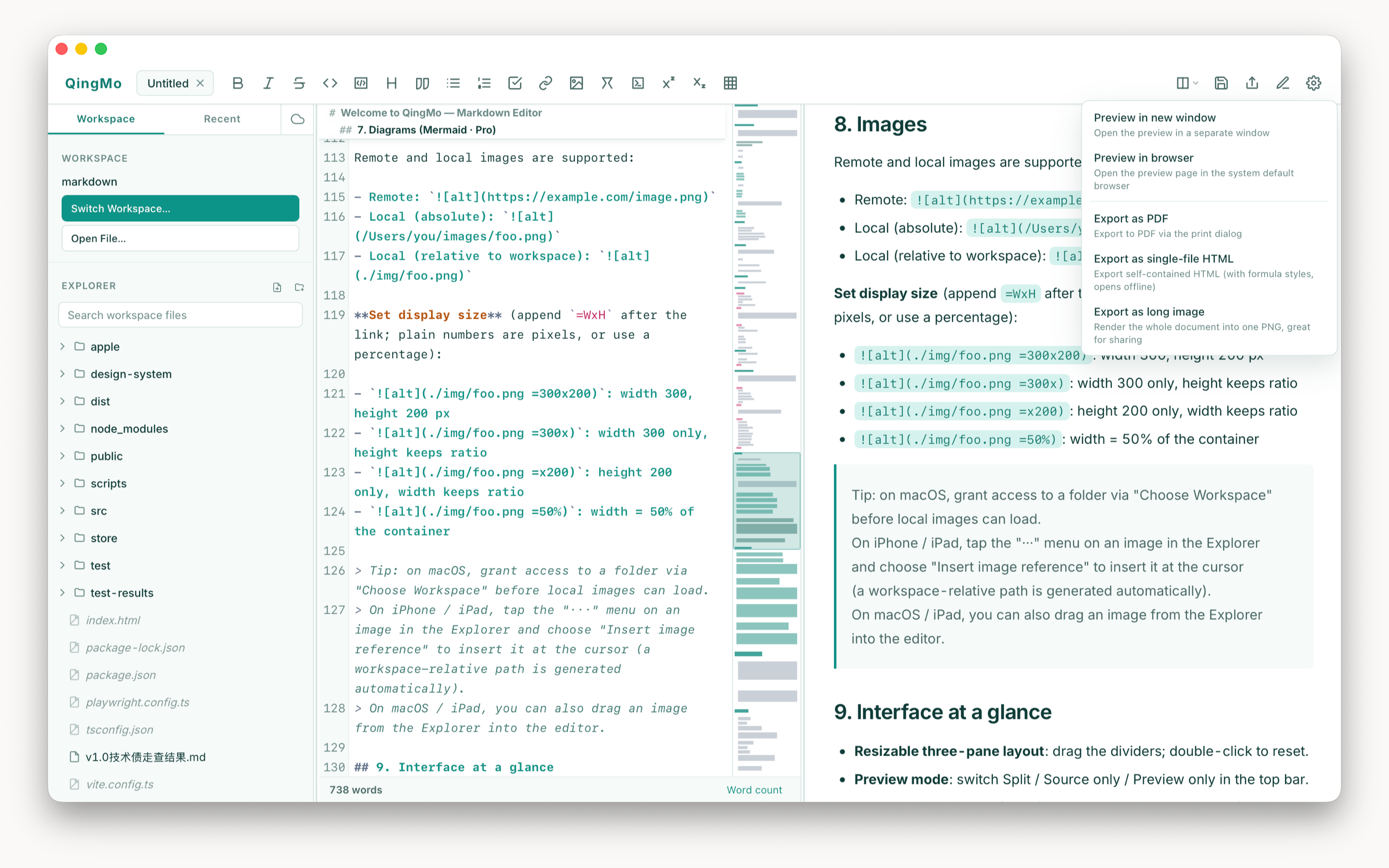 QingMo - Markdown Editor screenshot 23