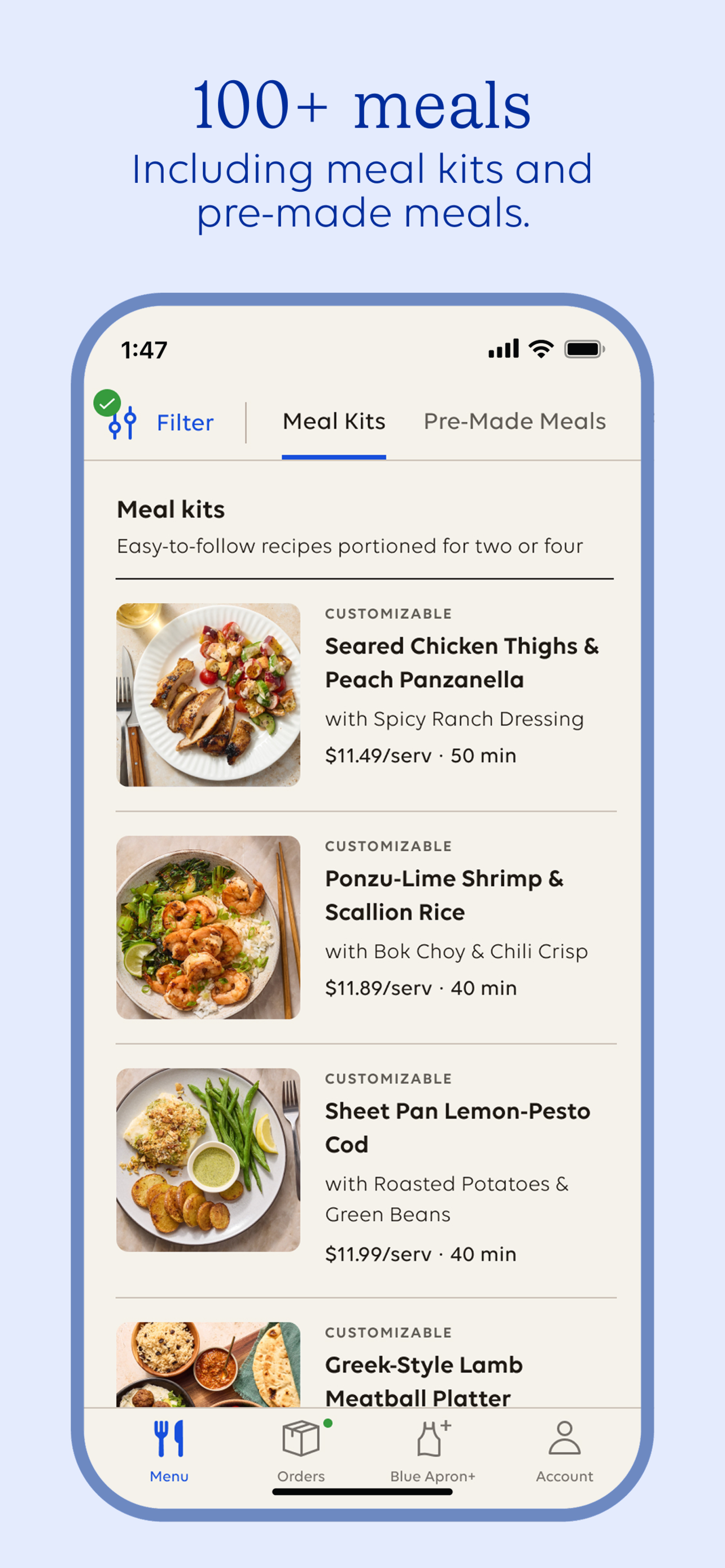 Blue Apron: Meal Kit Delivery screenshot 2