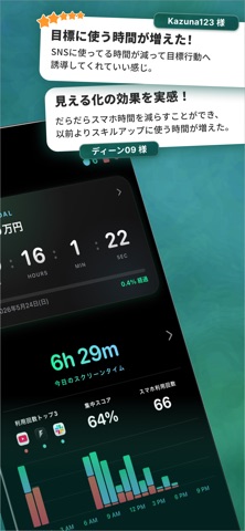 スマホ時間を目標達成へ変換 - FocusGoal screenshot