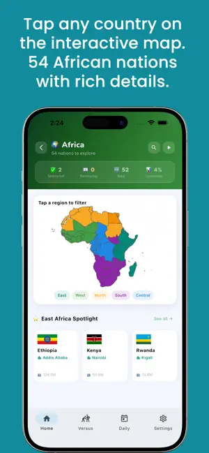 GeoWorld: Flags, Capitals Quiz screenshot 1