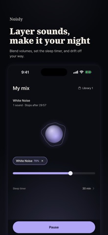 Noisly: Sleep Sounds & Nature iPhone screenshot