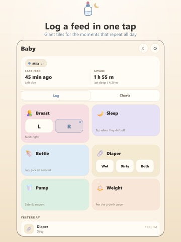 Baby Tracker: Nursing & Sleep iPad screenshot