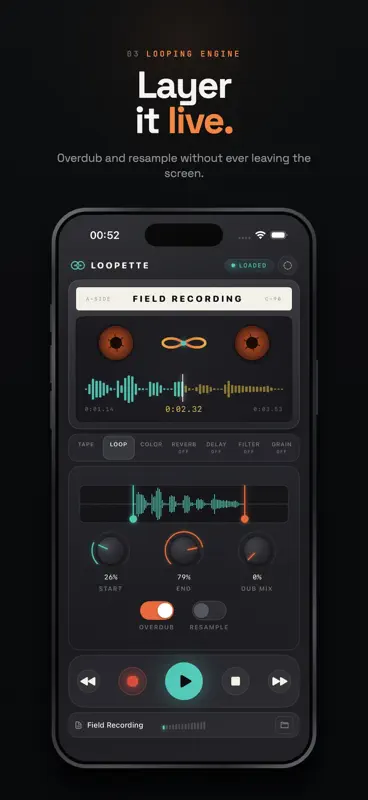 Loopette: Cassette Tape Looper screenshot 3 of 5