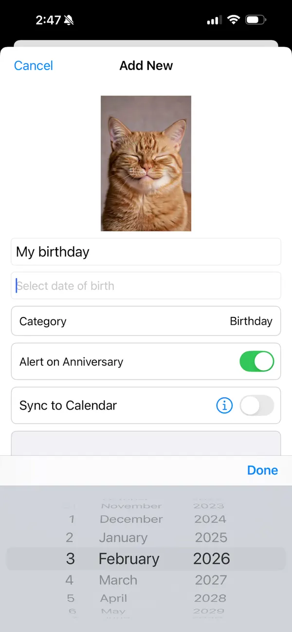 Screenshot #2 pour Age Tracker